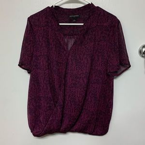 Banana Republic Plum Crisscross Blouse